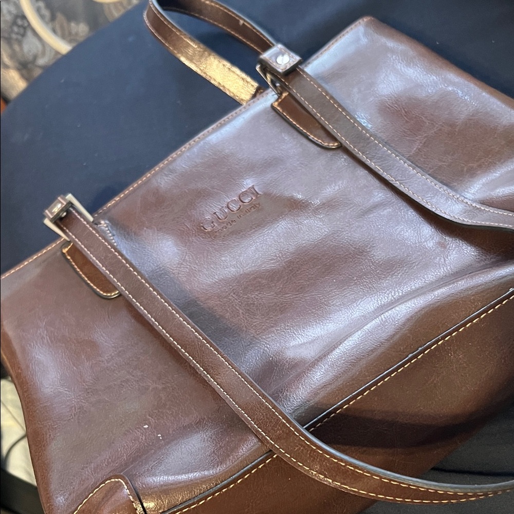 Gucci Dark Brown Leather Briefcase